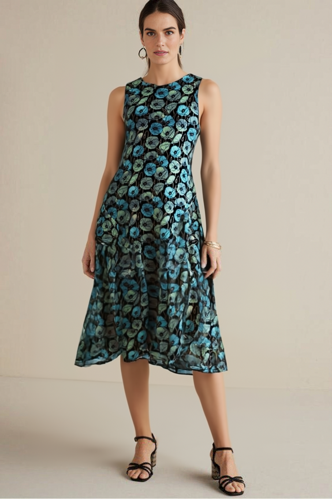 Summer Poppies Sleeveless Dresses